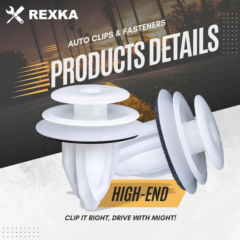 Rexka 25pcs Door Trim Panel Retainers Clips Compatible with Lexus Toyota 90467-A0005 Camry, FJ Cruiser, High Lander, RAV4, 4-Runner ES 350, GX 470, is 250, is 350, is F, LS 460 & LS 600HL - Image 3